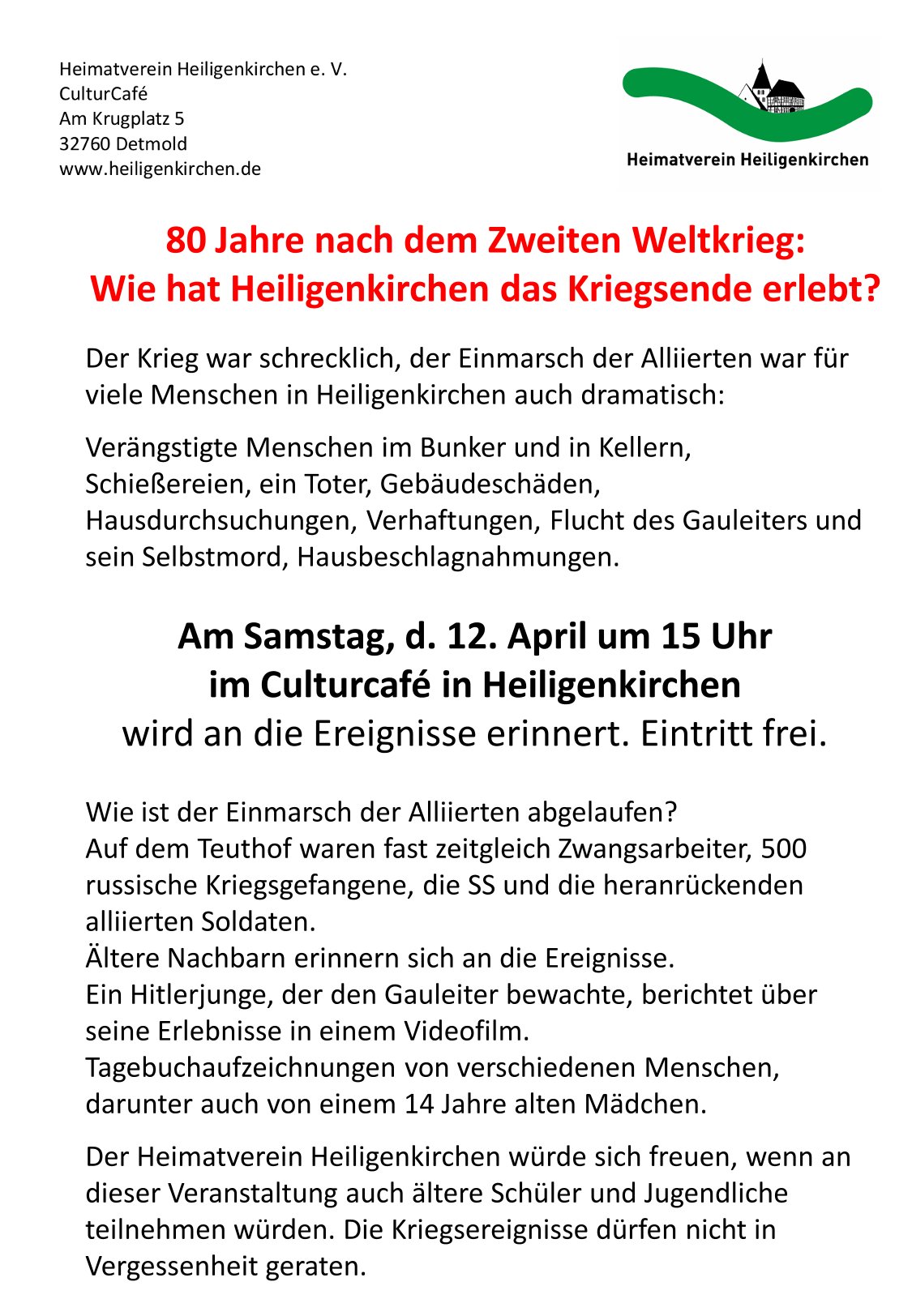 80 Jahre nach Kriegsende