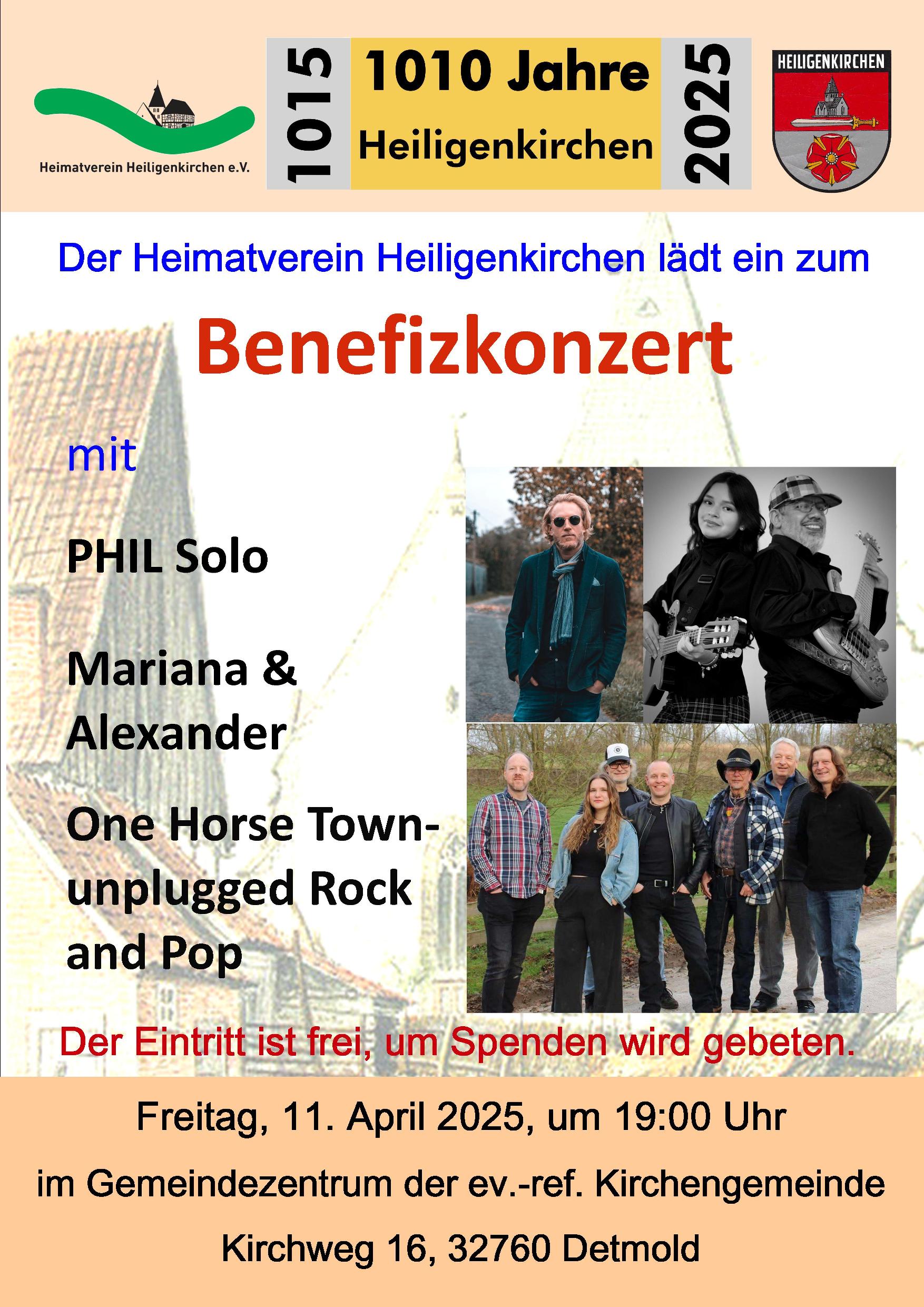 Plakat Benefiz-Konzert 11.4.2025
