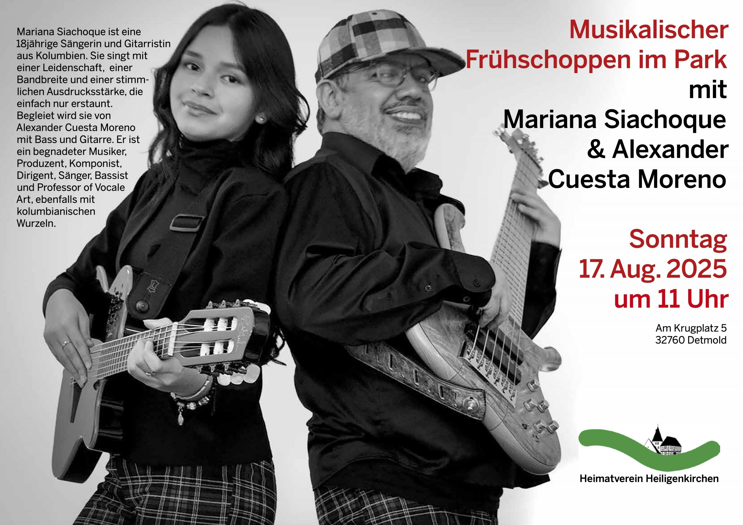 CC_MusiFSch_2025-08-17 Musikalischer Frühschoppen im Park mit Mariana Siachoque & Alexander Cuesta Moreno