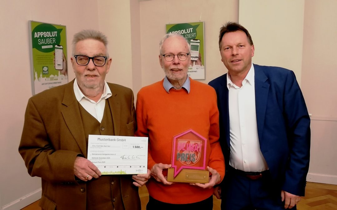 2. Platz beim Heimatpreis der Stadt Detmold