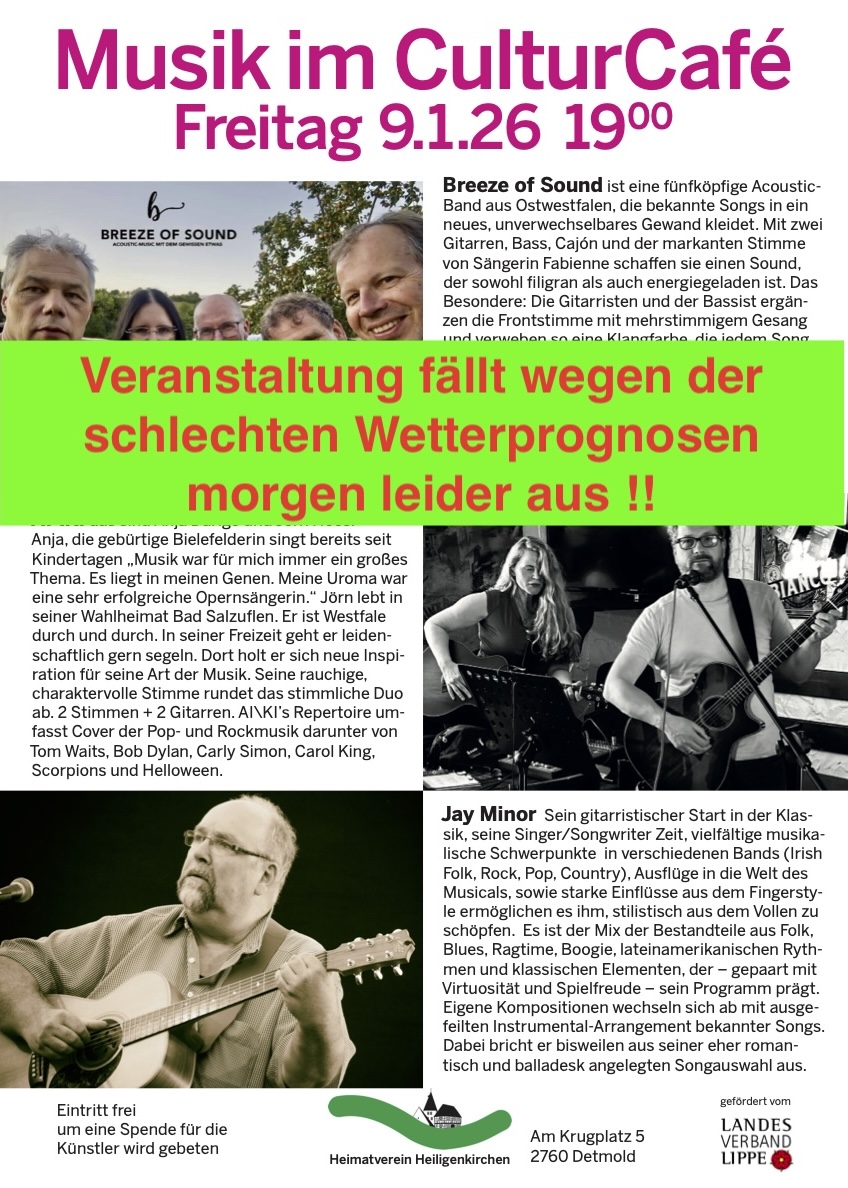 Musik im CC fällt aus