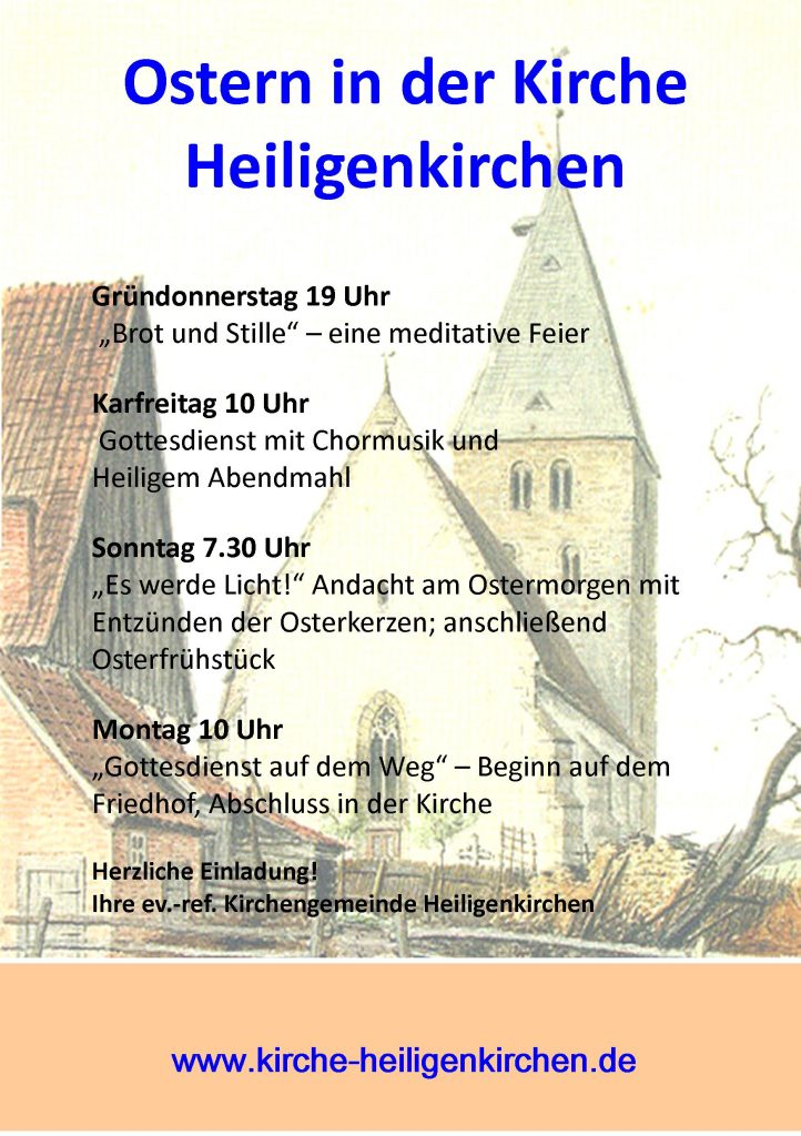 Ostern 2026 in der Kirche - Plakat