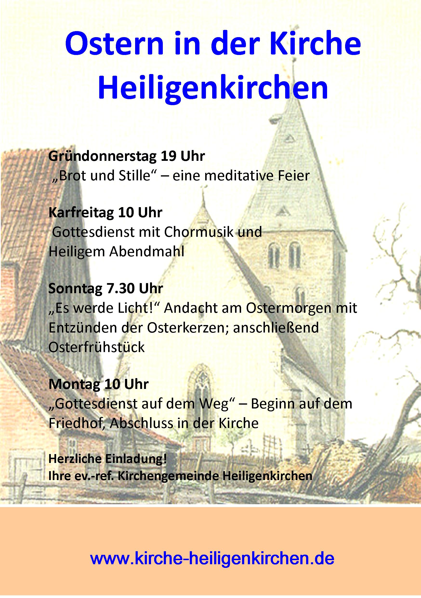 Ostern 2026 in der Kirche - Plakat