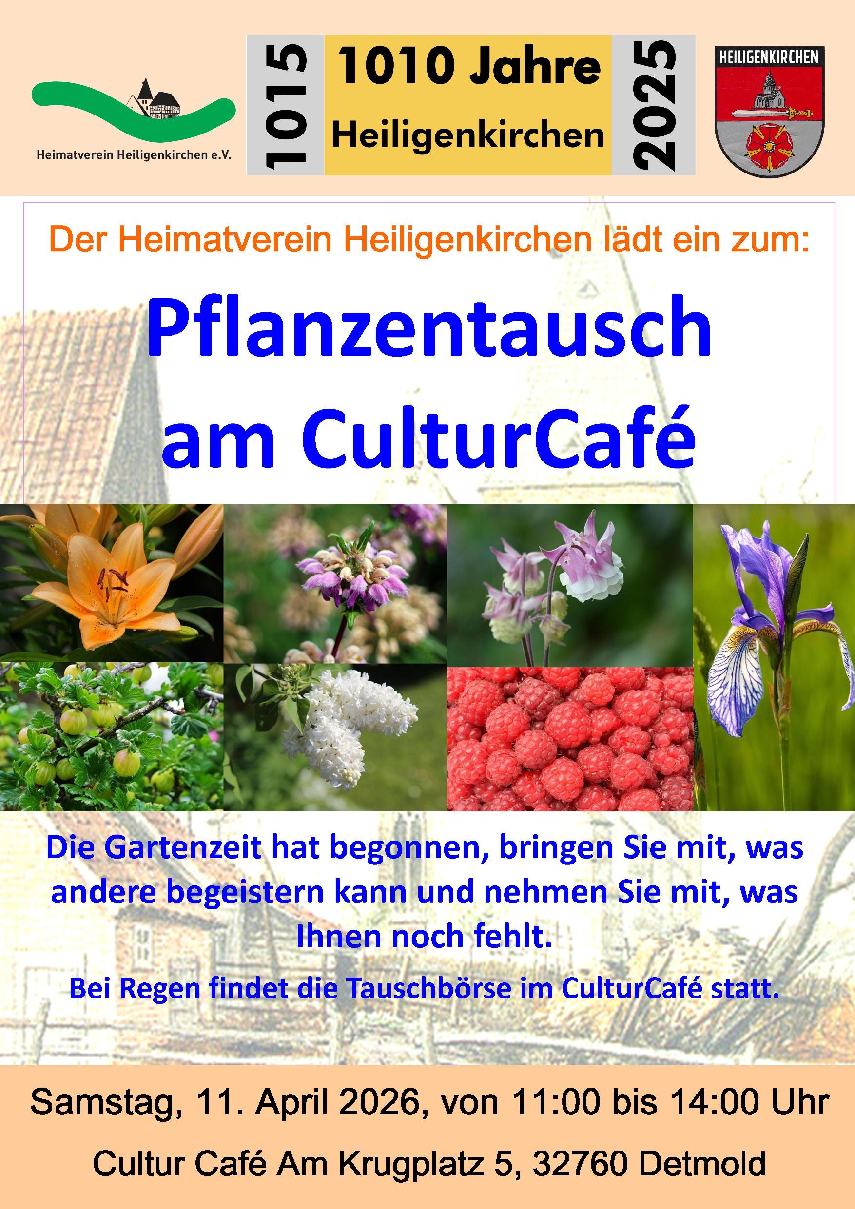 Pflanzentausch am CulturCafé - Plakat