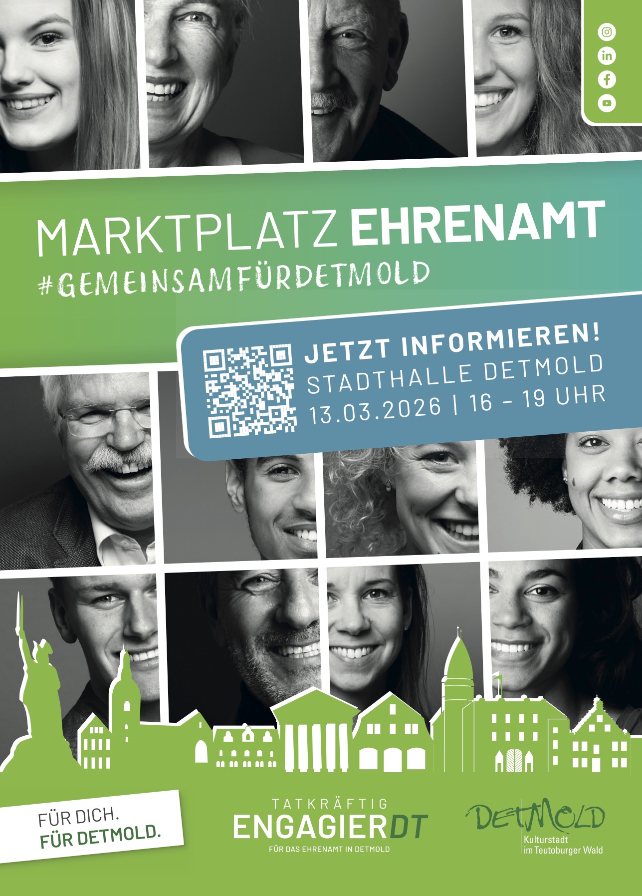 Postkarte Marktplatz Ehrenamt