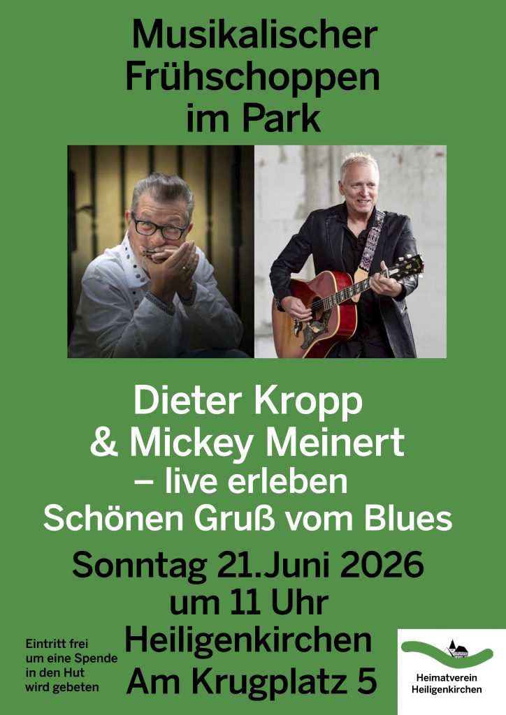 Dieter Kropp und Mickey Meinert. Plakat zum musikal. Frühschoppen