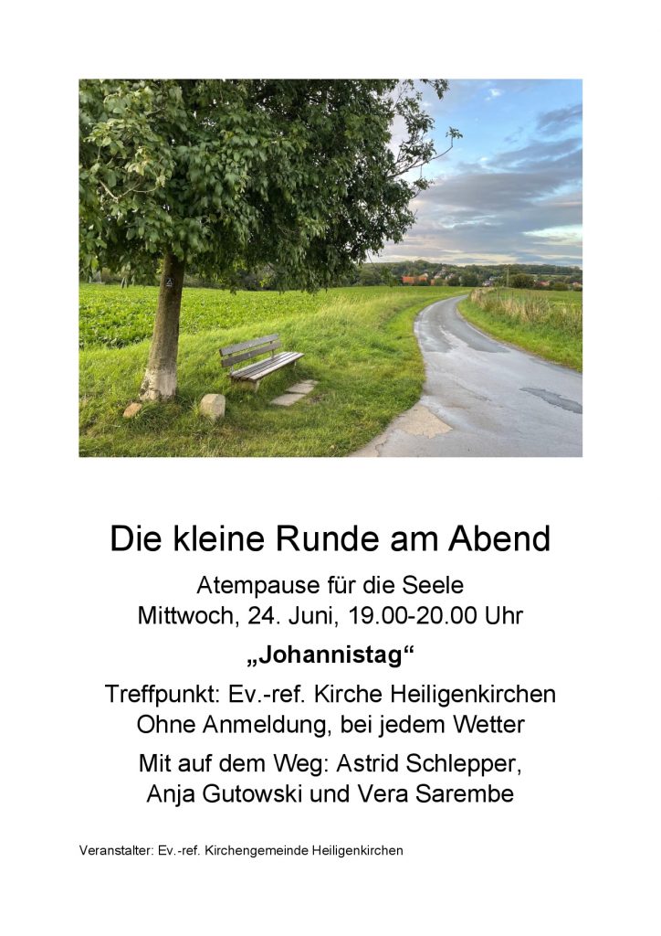 Plakat: Die kleine Runde am Abend