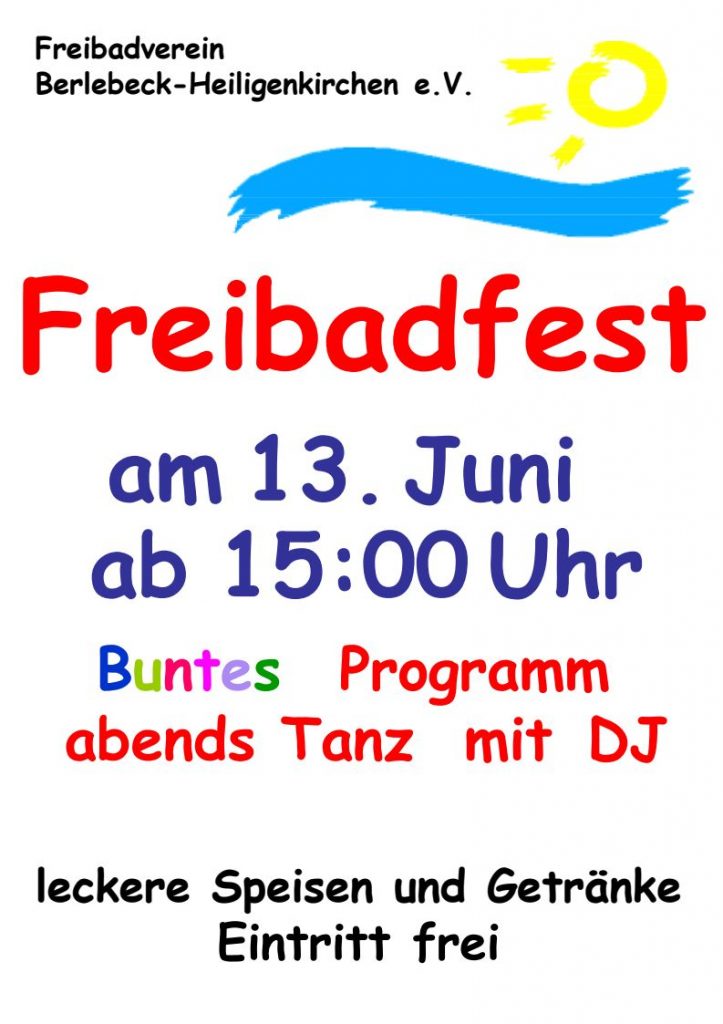 Plakat Freibadfest 2026