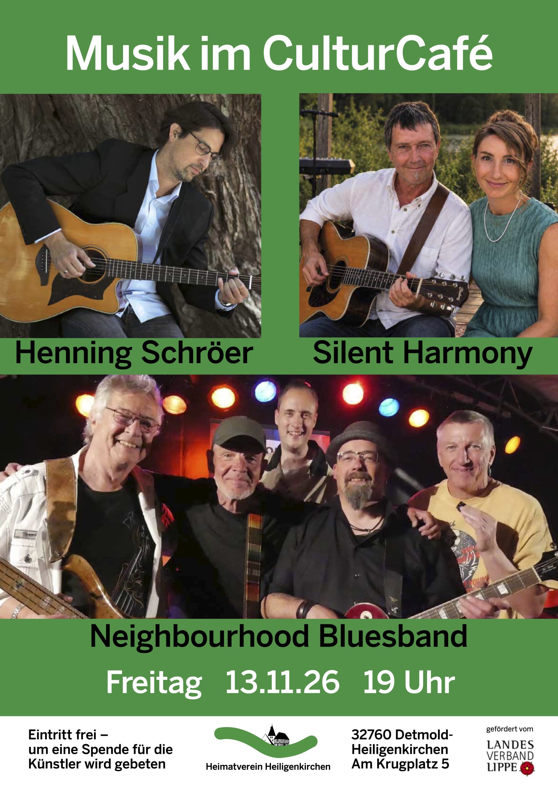 Plakat Musik im CC 20261113 Plakat Musik im CulturCafé am 13.11.2026
